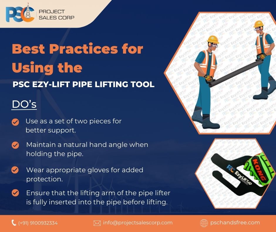 PSC EZY-LIFT PIPE LIFTING TOOL
PSC Hand Safety — No Touch Hands Free Hands Off Safety Tools  