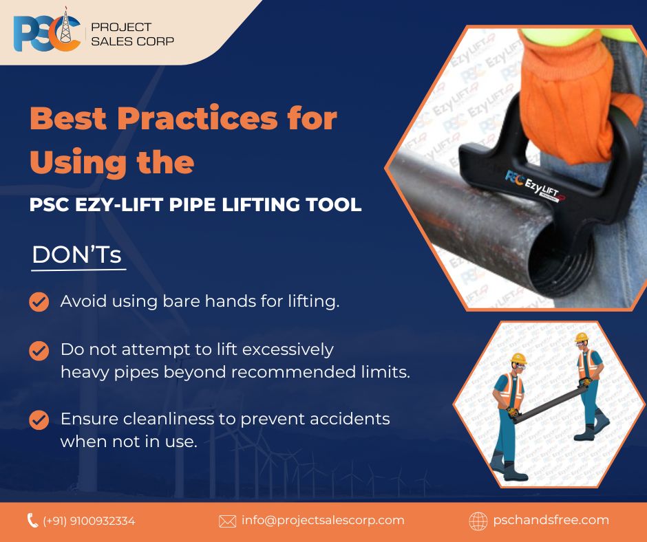 PSC EZY-LIFT PIPE LIFTING TOOL
PSC Hand Safety — No Touch Hands Free Hands Off Safety Tools
l
