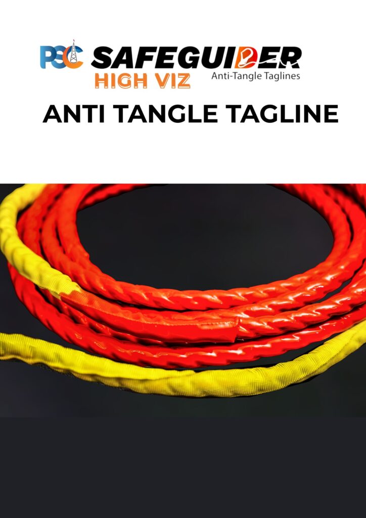 PSC SAFEGUIDER HIGH-VIZ ANTI TANGLE TAGLINE | PSC Hand Safety - No Touch Hands Free Hands Off Safety Tools