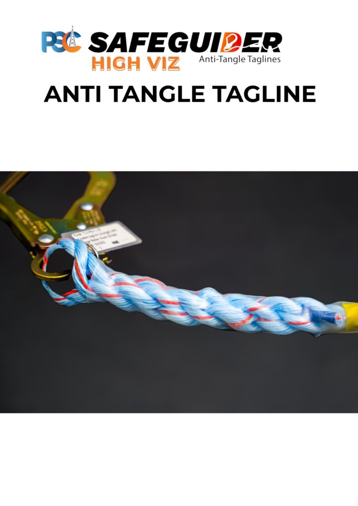 PSC SAFEGUIDER HIGH-VIZ ANTI TANGLE TAGLINE | PSC Hand Safety - No Touch Hands Free Hands Off Safety Tools