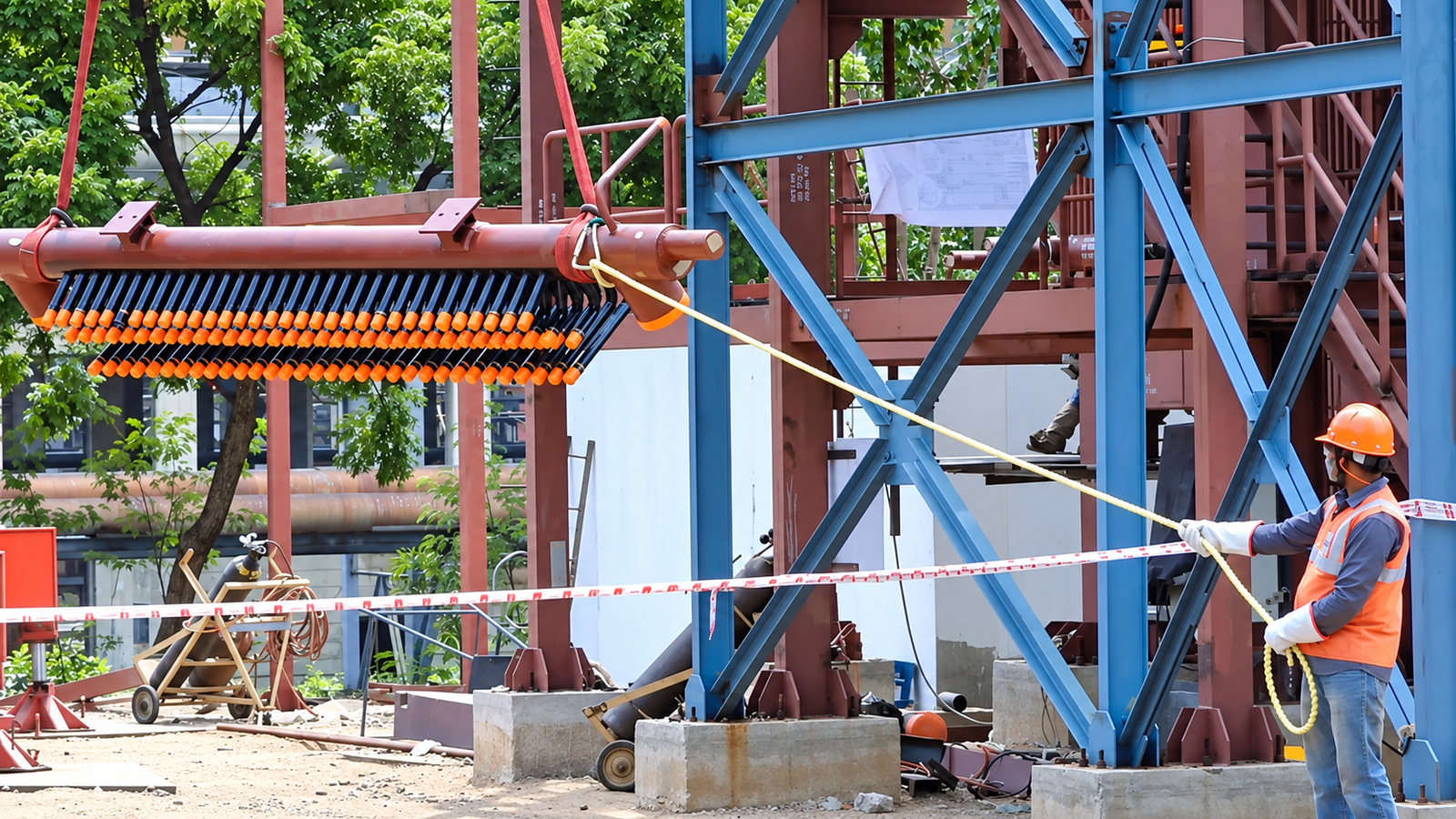 PSC tool used around suspended tubular material