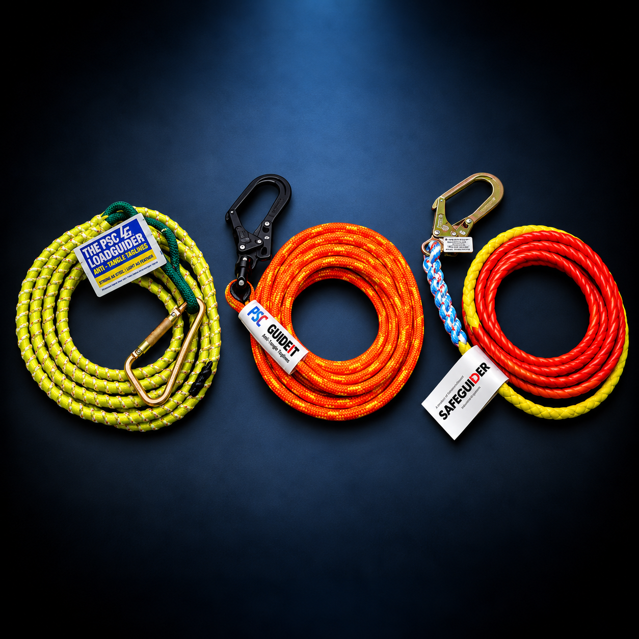PSC anti-tangle taglines used for suspended load control